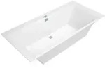 V&B Rechteck-Badewanne Squaro Edge 12 Duo 190x90cm, wei&szlig;, Ablauf mittig