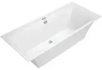 V&B Rechteck-Badewanne Squaro Edge 12 Duo 170x75cm, wei&szlig;, Ablauf mittig