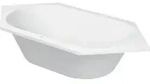 Duravit Sechseck-Badewanne D-Code 190x90x40cm, EB-Version, 2 RS, wei&szlig;
