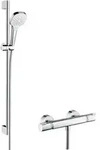 hansgrohe Brausesystem Croma Select E 959mm Brausestange, m Thermostat, wei&szlig;/chrom
