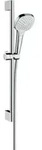 hansgrohe Brause-Set Croma Select E Vario 669mm Brausestange, chrom/wei&szlig;