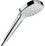 hansgrohe Handbrause Croma Sel. E EcoSm. + 7 l/min, 1jet, wei&szlig;/chrom
