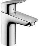 hansgrohe Waschtisch-Einhebelmischer 100 Logis mit Push-Open-Ablaufgarnitur, chrom