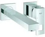 Grohe Fertigmontageset Eurocube chr, 2-Loch-Waschtisch-Wandarmatur, Ausl. 231mm