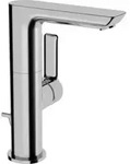 Hansa Waschtisch-Einhebelmischer HANSALIGNA He stl, m Abl-Garnitur, Ausl. 116mm, chr