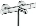 hansgrohe Wannen-Thermostat Ecostat Comfort 305x188mm, AP, 2 Verb, Ausl. 177mm, chr