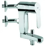 Grohe Wannen-Einhebelmischer Vertica Eurostyle C 1/2", Anschl.-Wkl. 45Gr, Wd-mont.,