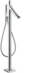 hansgrohe Fertigset Axor Starck Organic Wannen-Thermostat, Ausl. 175mm, bodensteh.,