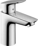 hansgrohe Waschtisch-Einhebelmischer 100 Logis m Met.-Zugstangen-Ablaufgarnitur,