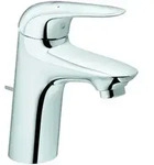 Grohe Waschtisch-Einhebelmischer Eurostyle cr, S, m Ablg, geschl. Metal-Hebelgr.