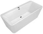 V&B Rechteck-Badewanne Squaro Edge 12 Duo 180x80cm, we, m Ab-/&Uuml;berlauf, verchromt