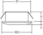 brumberg LED-Einbaulichtpunkt 350mA alu matt rund