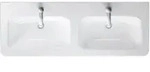 Duravit M&ouml;bel-Doppelwaschtisch DuraStyle 130x48cm, 2 HL, m &Uuml;L, Hahnlochbank, wei&szlig;