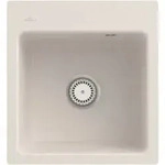 V&B b&uuml;ndige Sp&uuml;le Subway 45 XS Flat m Ablaufgarnitur, Handbet&auml;tigung, crema
