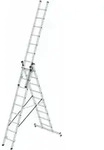 MUNK Aluminium-Mehrzweckleiter 3-teilig nivello&reg;-Traverse 3 x 9 Sprossen