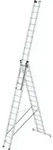 MUNK Aluminium-Mehrzweckleiter 3-teilig nivello&reg;-Traverse 3 x 14 Sprossen