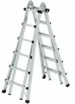 MUNK Aluminium-Teleskopleiter 4-teilig 4 x 6 Sprossen