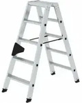 MUNK Aluminium-Stehleiter beidseitig begehbar 2 x 5 Stufen