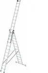 MUNK Aluminium-Mehrzweckleiter 3-teilig nivello&reg;-Traverse 3 x 12 Sprossen