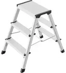 Hailo D60 StandardLine, Aluminium-Trittleiter, 2x3 Stufen