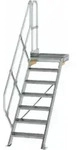 MUNK Aluminium-Treppe Plattform 45&deg; 7 Stufen