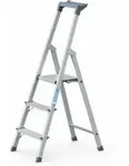 ZARGES Stufenstehleiter Aluufen 1seitig Plattform-H590mm 2.8kg eloxHolme