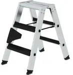 MUNK Aluminium-Stehleiter beidseitig begehbar relax step 2 x 3 Stufen