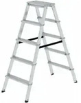 MUNK Aluminium-Stehleiter ML beidseitig begehbar 2 x 5 Stufen