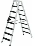 MUNK Aluminium-Stehleiter beidseitig begehbar relax step 2 x 8 Stufen