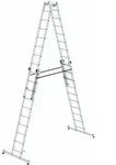 MUNK Aluminium-Stehleiter 4-teilig nivello&reg;-Traverse 4 x 10 Sprossen