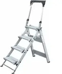 MUNK Aluminium-Klapptreppe klappbarem B&uuml;gel 4 Stufen