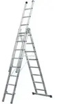 ILLER-LEITER Alu-Mehrzweckleiter 3-tlg. 3x12 Stufen 53012