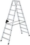 MUNK Aluminium-Stehleiter beidseitig begehbar 2 x 9 Stufen