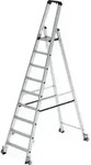 MUNK Aluminium-Stehleiter einseitig begehbar Rollen 1 x 9 Stufen