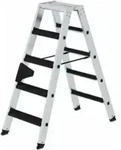 MUNK Aluminium-Stehleiter beidseitig begehbar relax step 2 x 5 Stufen
