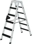 MUNK Aluminium-Stehleiter beidseitig begehbar relax step 2 x 6 Stufen