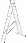 MUNK Aluminium-Mehrzweckleiter 2-teilig nivello&reg;-Traverse 2 x 12 Sprossen