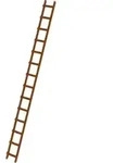MUNK Dachdecker-Auflegeleiter Holz 14 Sprossen