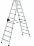 MUNK Aluminium-Stehleiter beidseitig begehbar 2 x 10 Stufen