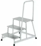 MUNK Aluminium-Arbeitspodest starr Handlauf 3 Stufen