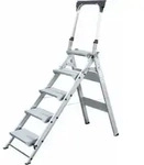 MUNK Aluminium-Klapptreppe mit klappbarem B&uuml;gel 5 Stufen