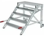 MUNK Aluminium-Arbeitspodest fahrbar Aluminium Stufenbreite 1000 mm 5 Stufen