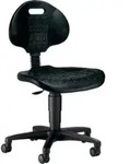 Arbeitsstuhl TEC 20 Sitz PU-Schaum schwarz Sitzh&ouml;he 420-550 mm mit Rollen
