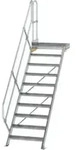 MUNK Aluminium-Treppe Plattform 45&deg; 10 Stufen