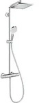hansgrohe Showerpipe Crometta E EcoSmart mit Thermostat, 1jet, 9 l/min, chrom