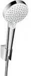 hansgrohe Brausehalter-Set Crometta EcoSmart 1250mm Schlauch, 9 l/min, wei&szlig;/chrom