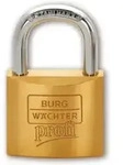 Burg-W&auml;chter Zylinder-Vorhangschloss 116/50 Schlossk&ouml;rper-B.50mm MS versch.-schl.