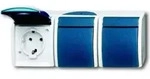 Busch-Jaeger Schuko-Steckdose 3f. waagerecht 2300/3 EW-53