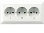 Jung KK-SCHUKO-Steckdose aws 16A 250V 3-fach AS 523 WW