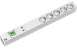 Bachmann 19Zoll Steckdosenleiste 5f mit Schalter, alu 333.403